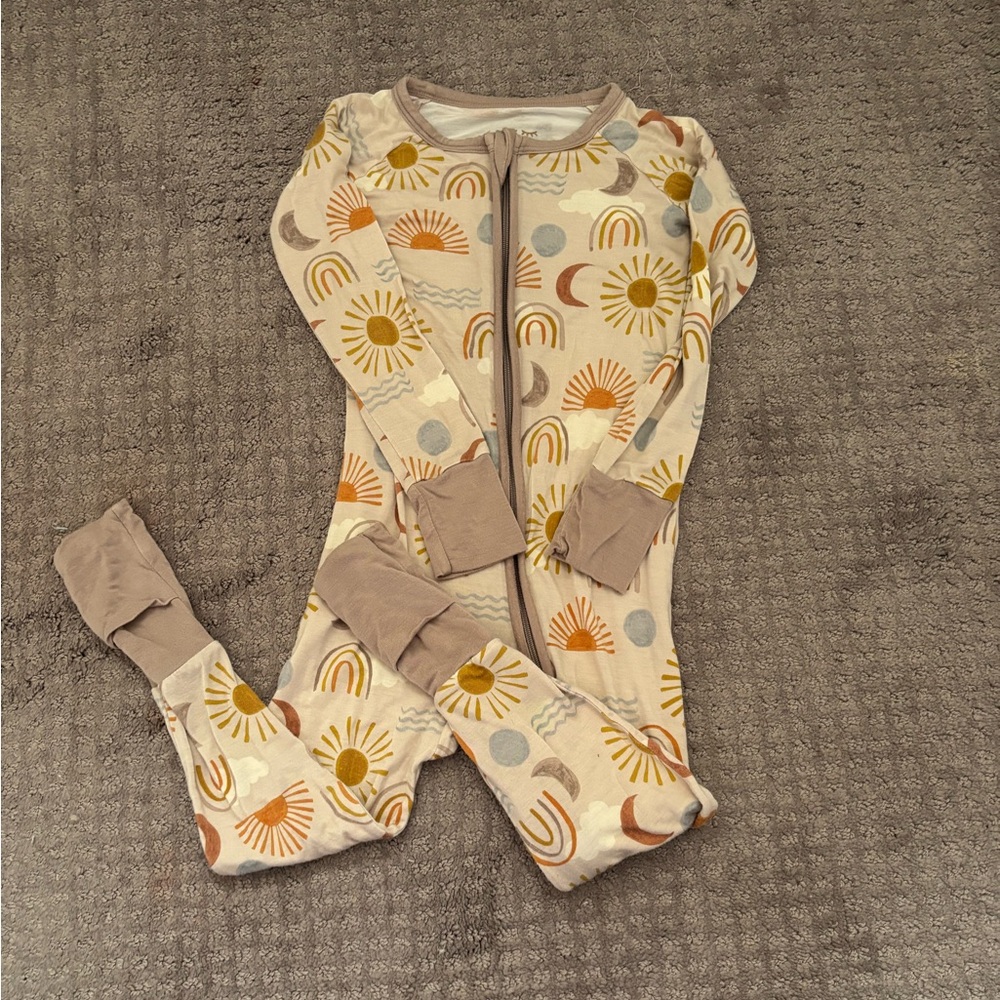 Little Sleepies Boho Rainbow zippie 18/24mo